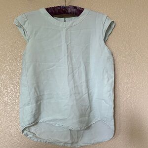 J. Crew Pale Blue Cap Sleeve Blouse